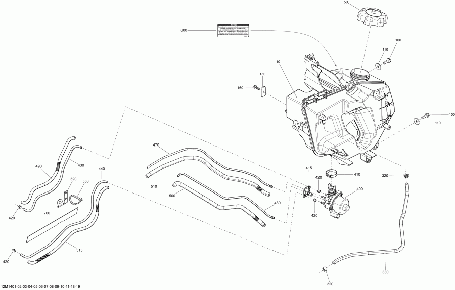 Skidoo RENEGADE BACKCOUNTRY 800RETEC XS, 2014  - Oil System