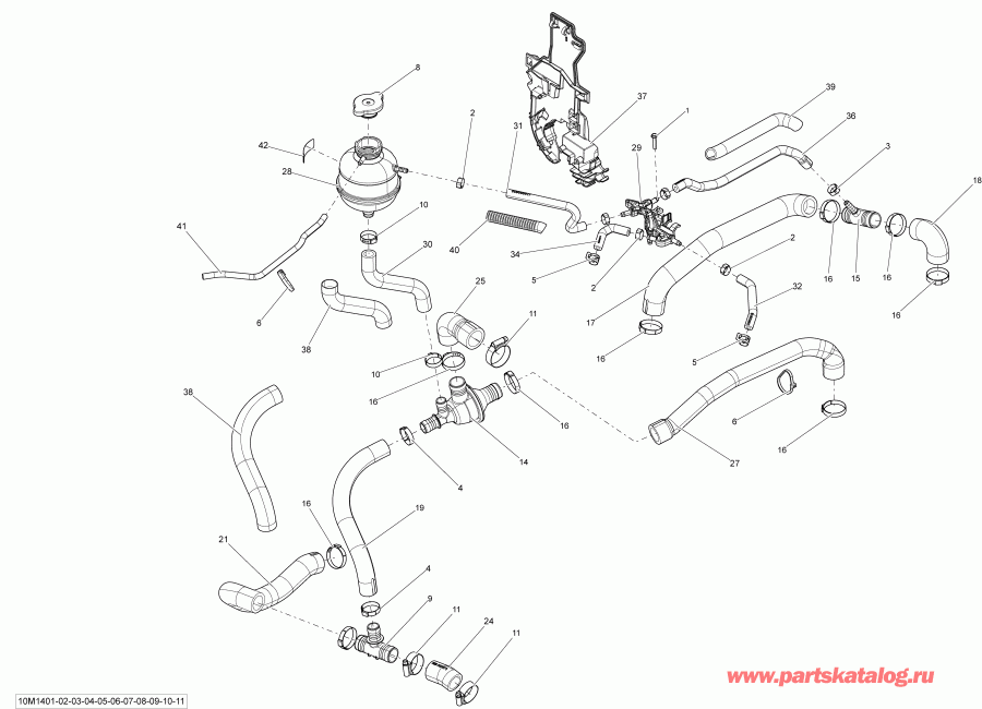  RENEGADE BACKCOUNTRY X 600HOE XS, 2014 - Cooling System 600 Ho Etec