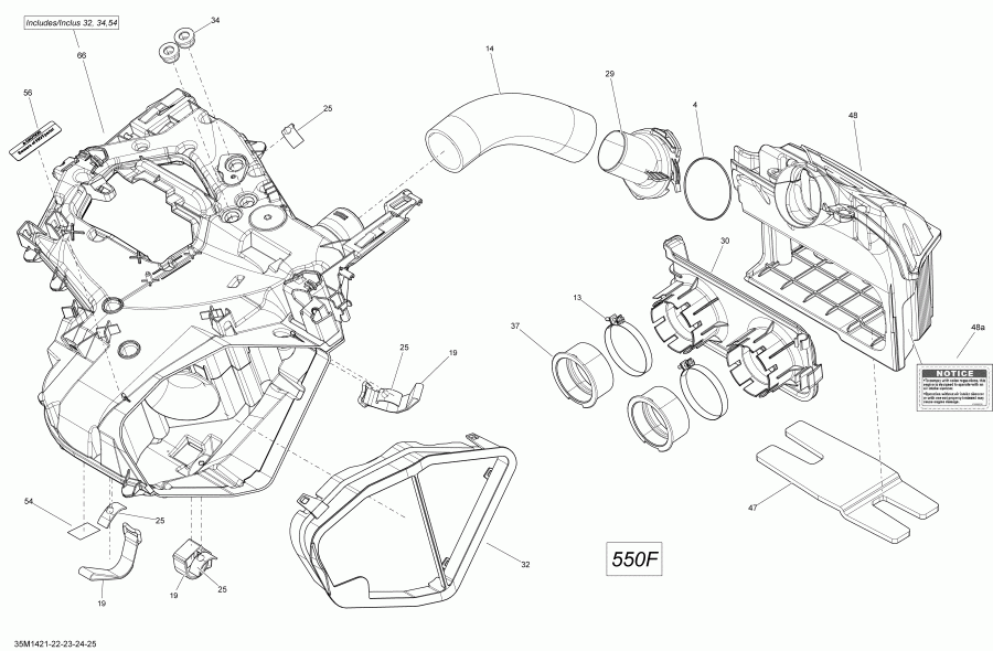 Ski-doo RENEGADE SPORT 550F XP, 2014  - Air   System