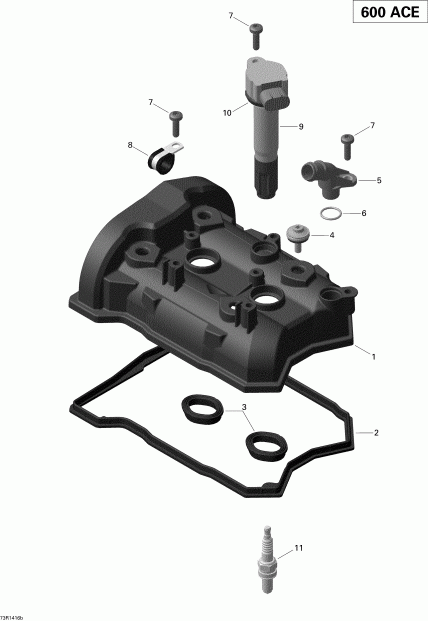  BRP SkiDoo  RENEGADE SPORT 600ACE XP, 2014 - Valve Cover