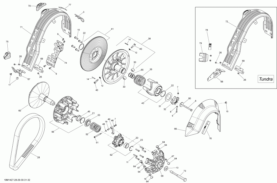  BRP RENEGADE SPORT 600ACE XP, 2014 - Pulley System