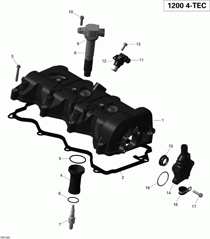  Skidoo RENEGADE X 12004TEC XR, 2014  - Valve Cover