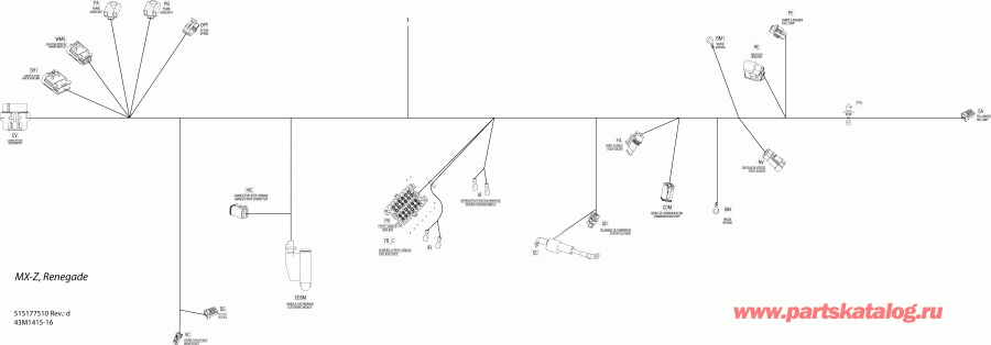 Ski-doo RENEGADE X 12004TEC XR, 2014  - Electrical Harness