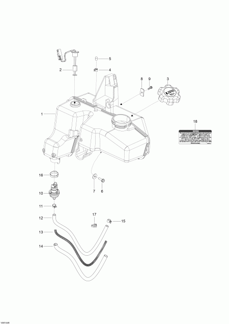  Ski-doo Skandic SWT 550F XU, 2014 - Oil System