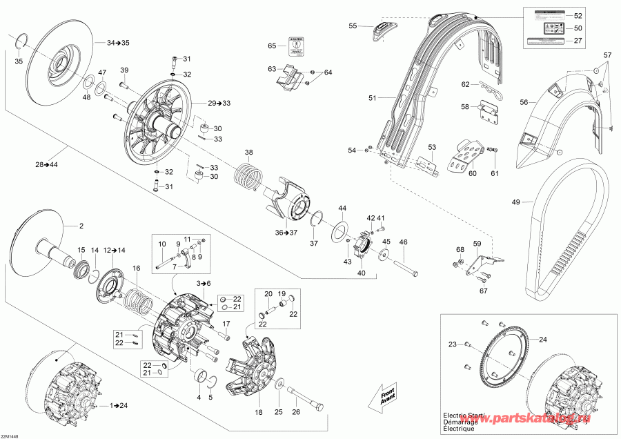  Skidoo Skandic SWT 550F XU, 2014  - Pulley System