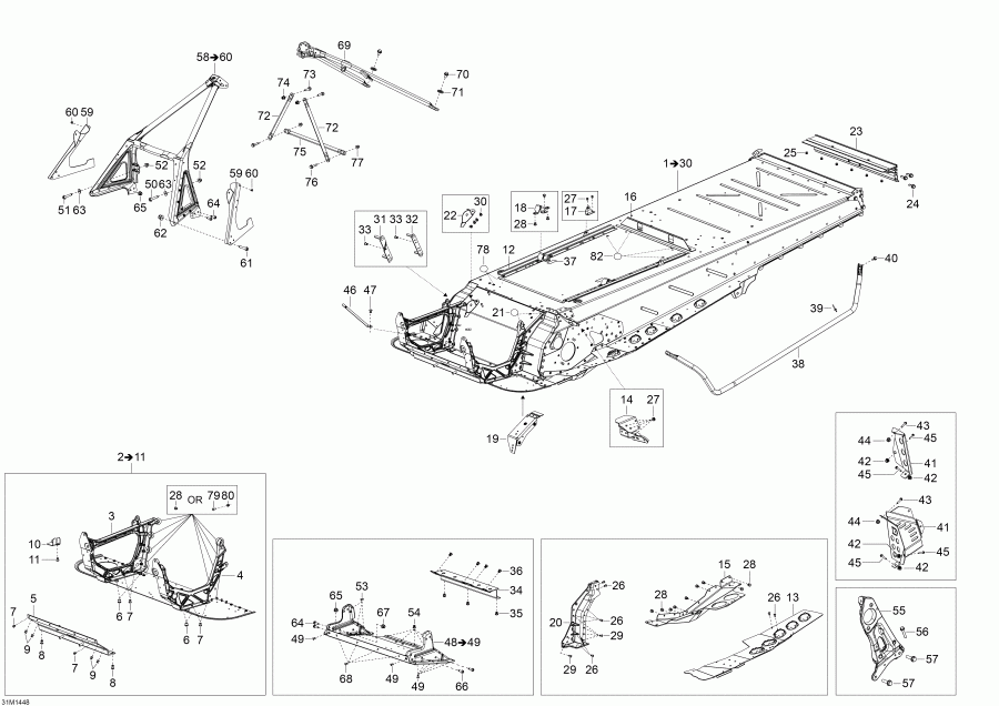 Ski Doo Skandic SWT 550F XU, 2014  - Frame