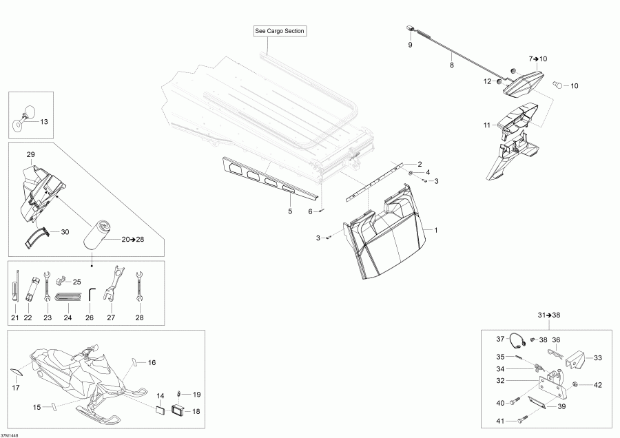 SKIDOO Skandic SWT 550F XU, 2014  - Utilities