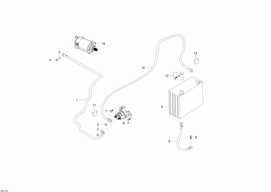 ski-doo  Skandic SWT 550F XU, 2014 - Battery  