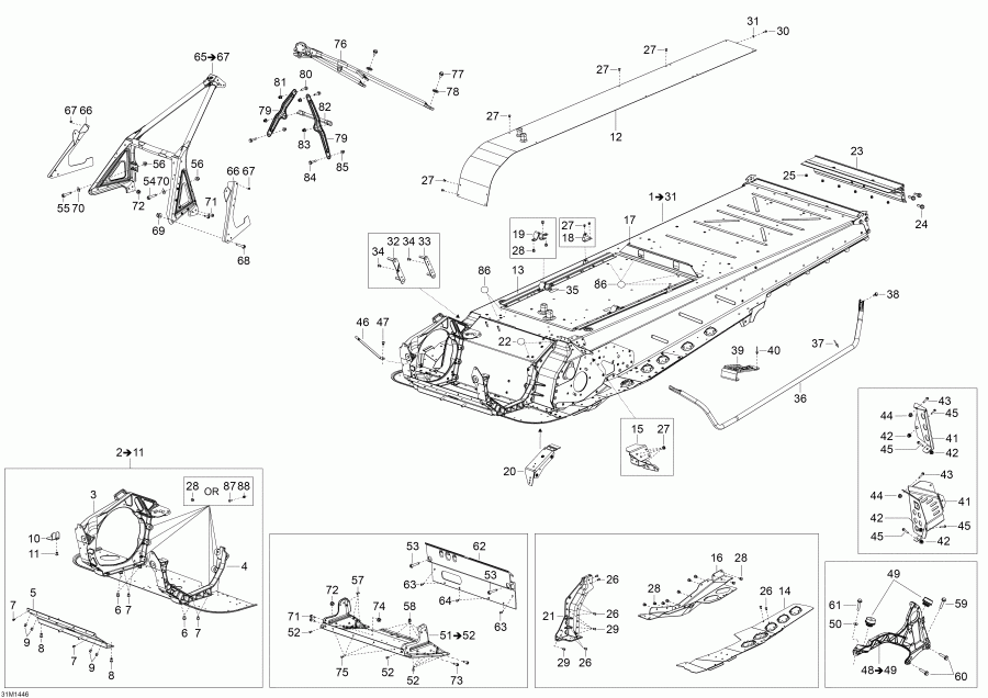 Skandic SWT 600 ACE (4-strokes) XU, 2014 - Frame