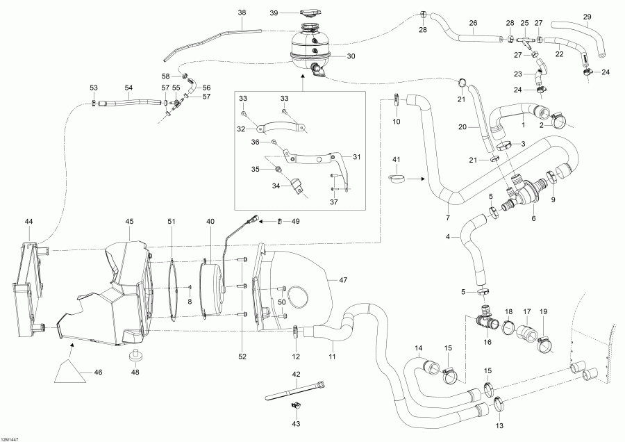  ski-doo  Skandic SWT 600HOETEC XU, 2014 - Cooling System