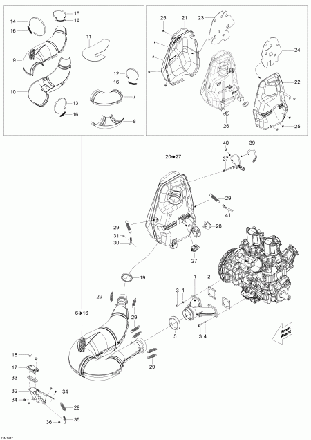  BRP SkiDoo Skandic SWT 600HOETEC XU, 2014 - Exhaust System