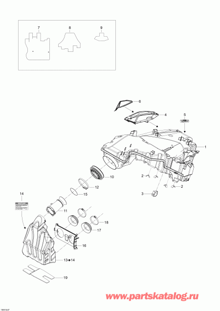  SkiDoo Skandic SWT 600HOETEC XU, 2014 - Air Intake System