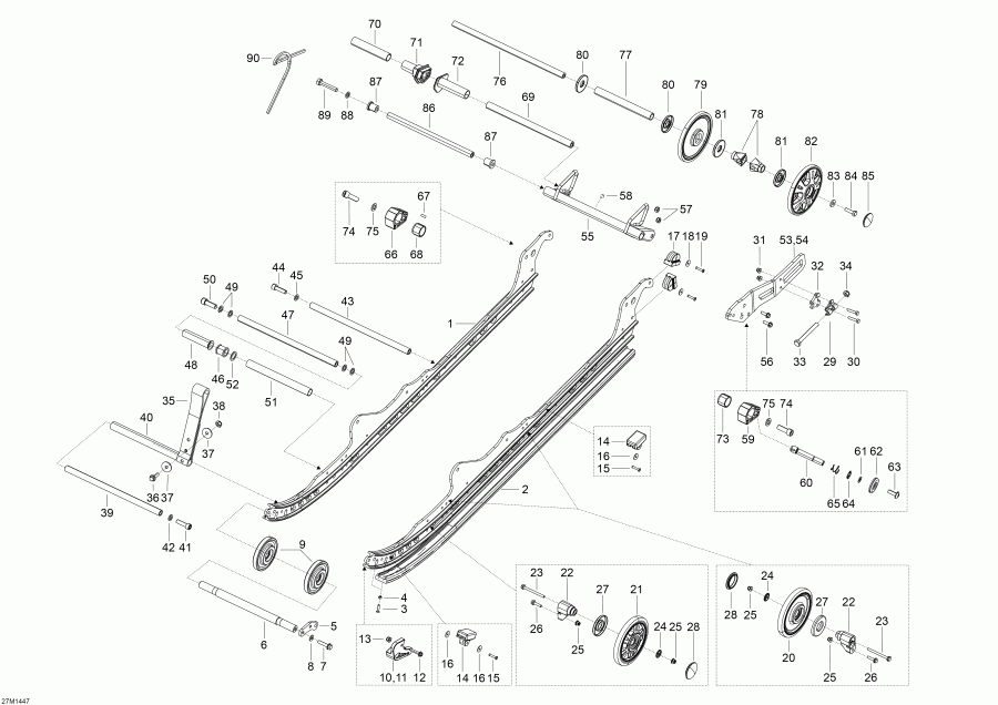 snowmobile   Skandic SWT 600HOETEC XU, 2014 - Rear Suspension