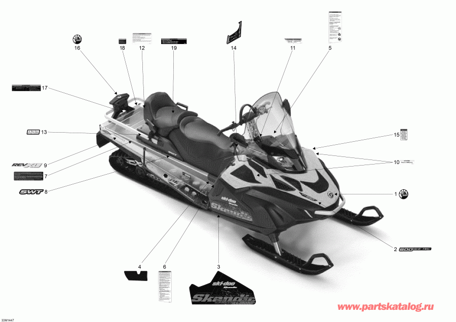 �������� BRP ����������� Skandic SWT 600HOETEC XU, 2014 - Decals