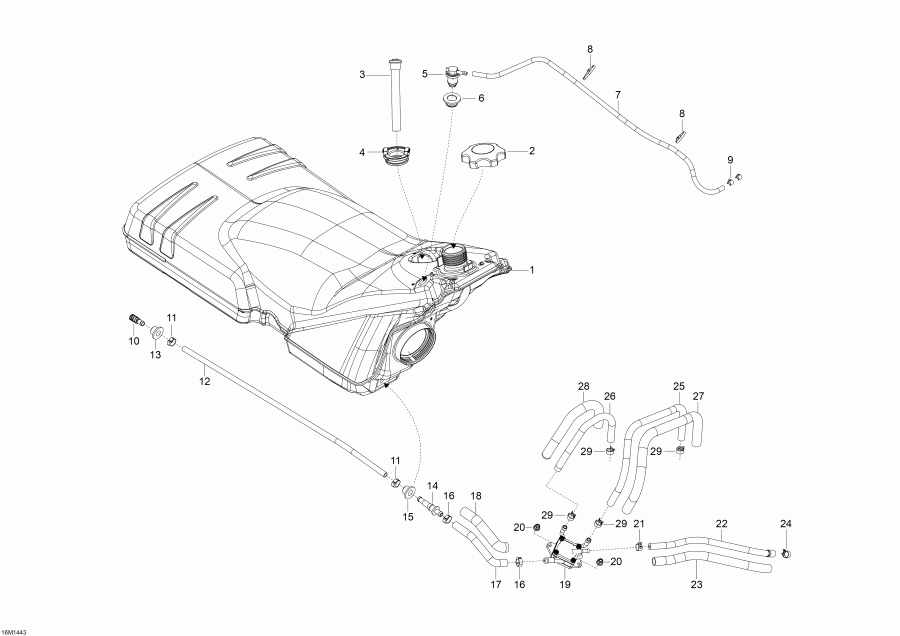 BRP SkiDoo Skandic WT 550F XU, 2014  - Fuel System