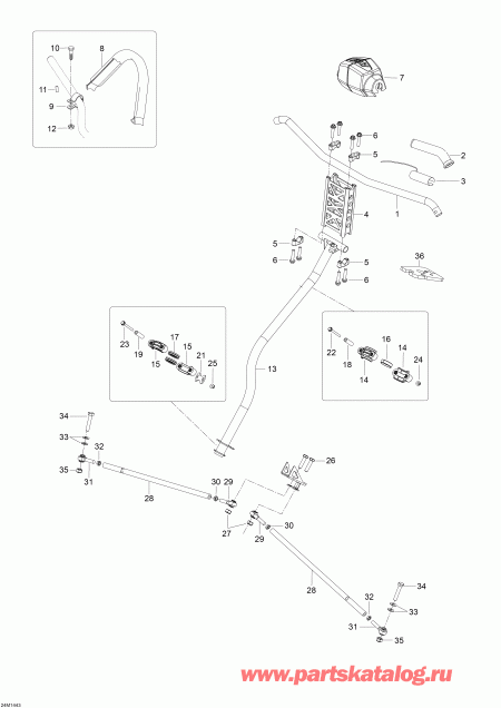 snowmobile BRP Skandic WT 550F XU, 2014 - Steering