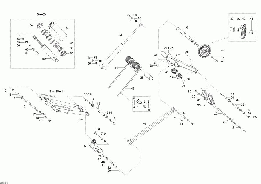 Ski-doo Skandic WT 550F XU, 2014 - Rear Suspension