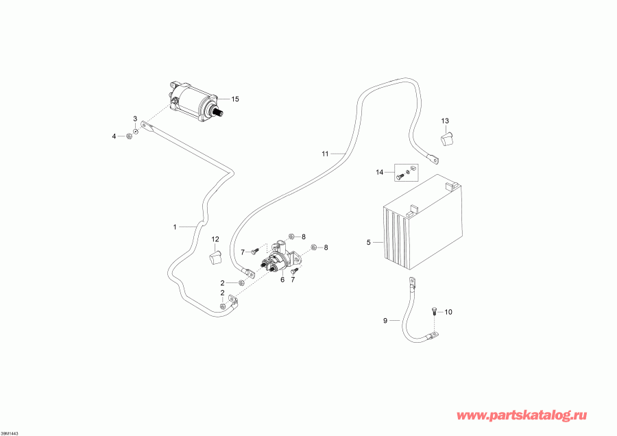 Skandic WT 550F XU, 2014 - Battery And Starter