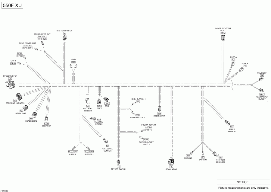 Skandic WT 550F XU, 2014 - Electrical Harness