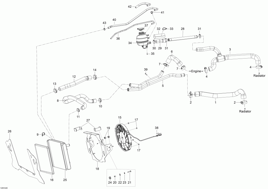SkiDoo ����������� Skandic WT 600 ACE (4-strokes) XU, 2014 - ���������� System