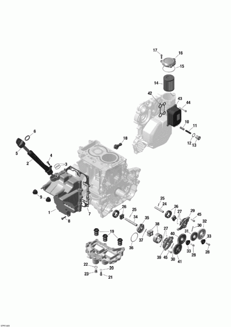  SkiDoo  Skandic WT 600 ACE (4-strokes) XU, 2014 - Engine Lubrication