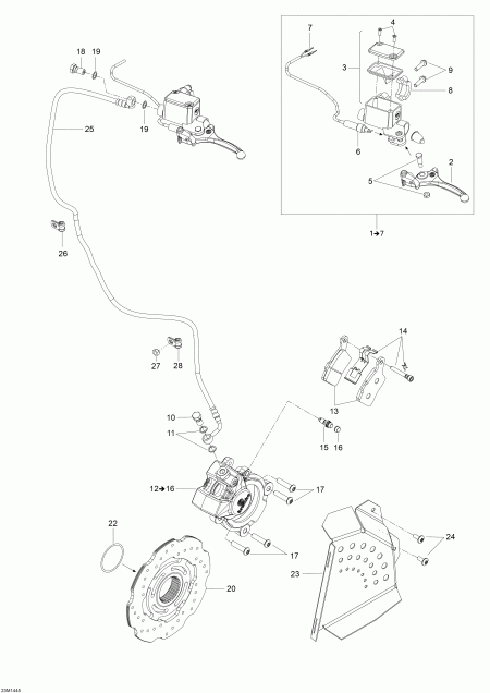   Skandic WT 600 ACE (4-strokes) XU, 2014 - Brakes