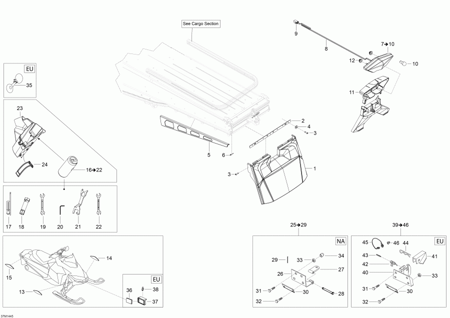 Skidoo  Skandic WT 600 ACE (4-strokes) XU, 2014 - Utilities