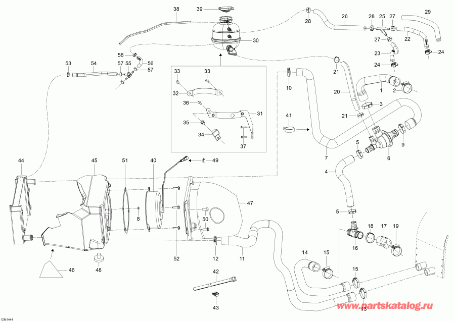  Skidoo Skandic WT 600HOETEC XU, 2014 - Cooling System