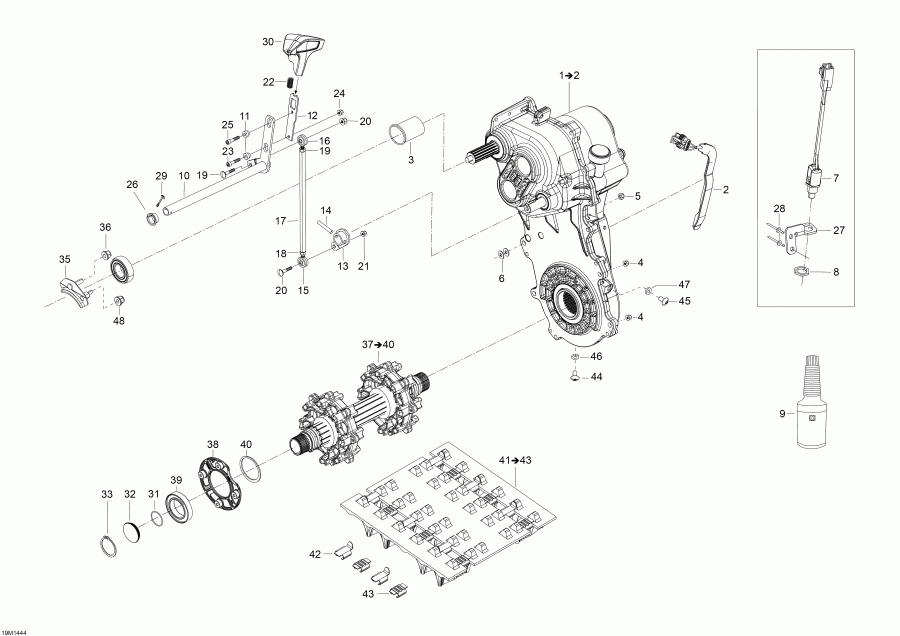  Ski Doo Skandic WT 600HOETEC XU, 2014 - Drive System
