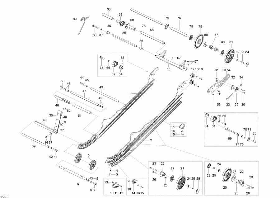 snowmobile SkiDoo - Rear Suspension A