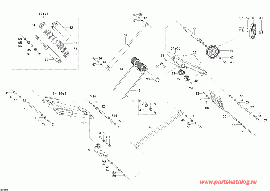 SKIDOO  Skandic WT 600HOETEC XU, 2014 - Rear Suspension B