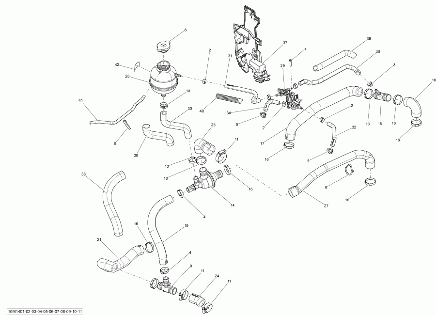  Skidoo  SUMMIT SP 800RE XM 146, 2014 - Cooling System 800 R Etec