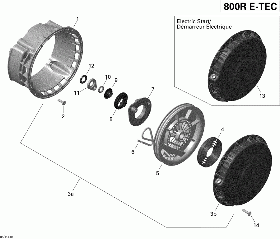 SUMMIT SP 800RE XM 146, 2014  - Rewind Starter