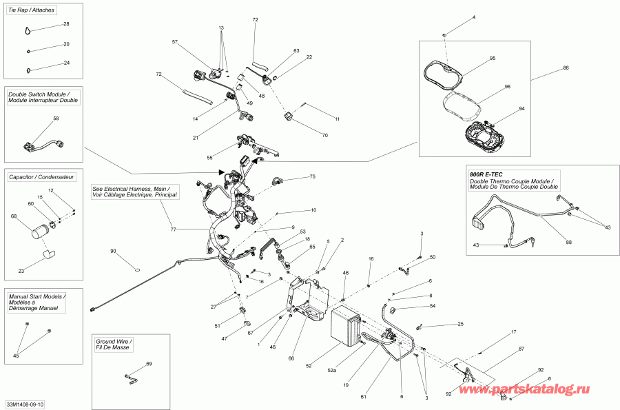  Skidoo  SUMMIT SP 800RE XM 163, 2014 - Electrical System 800retec