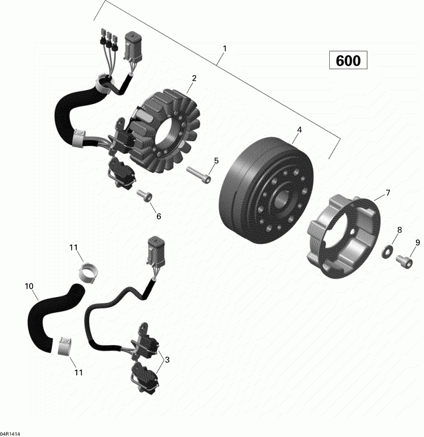 �������� SkiDoo ����������� SUMMIT SPORT 600 XP 146, 2014 - Magneto