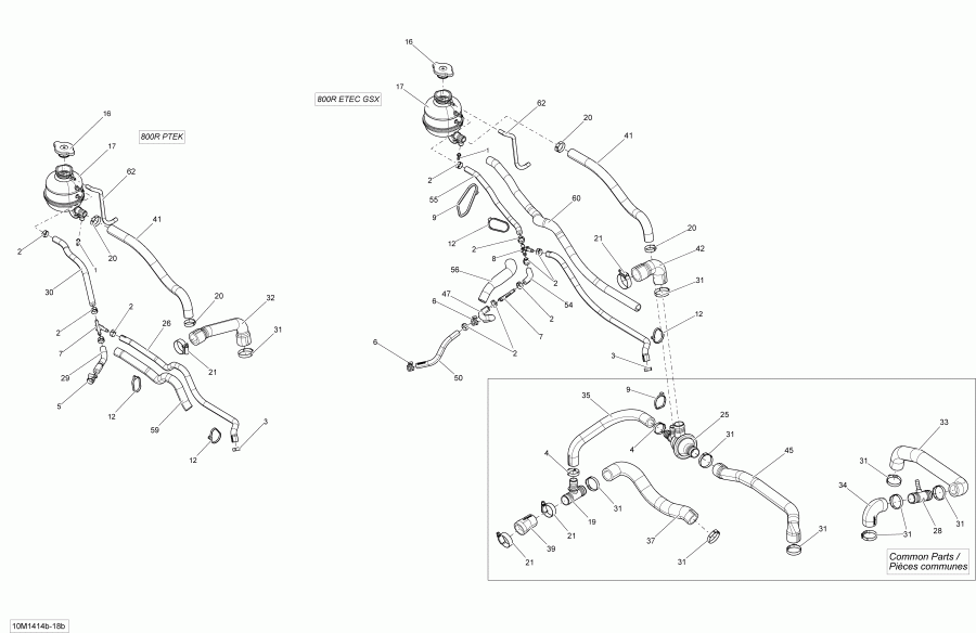 snowmobile BRP -  System 800 Rptek