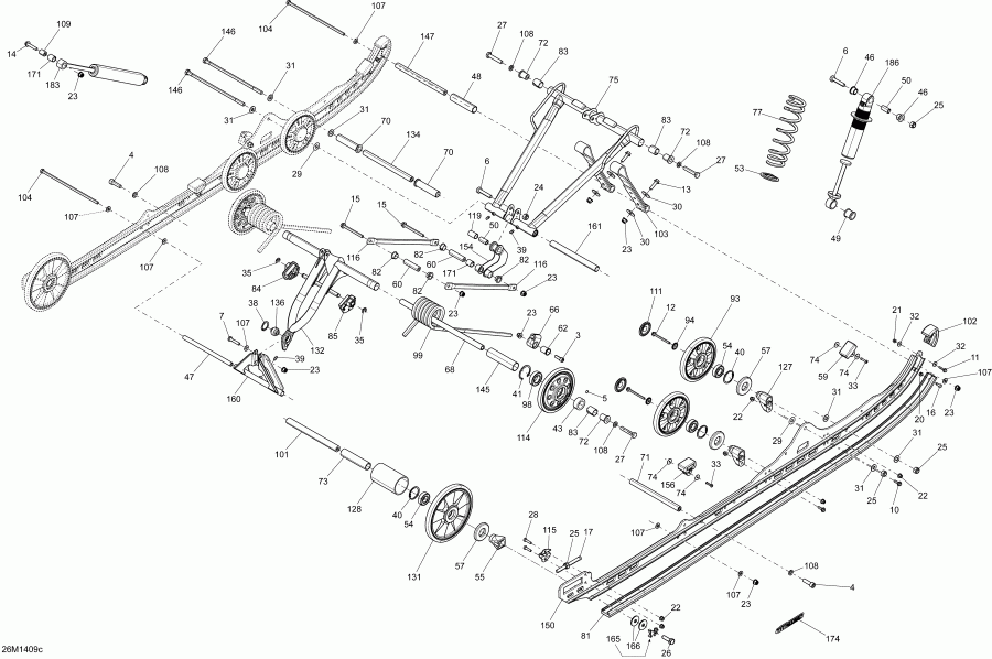 snowmobile ski-doo - Rear Suspension 163