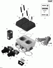 01- Цилиндр, Выхлопной патрубок и Язычковый клапан (01- Cylinder, Exhaust Manifold And Reed Valve)