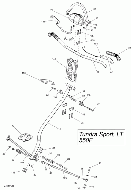  Skidoo TUNDRA LT 550F XP, 2014 - Steering