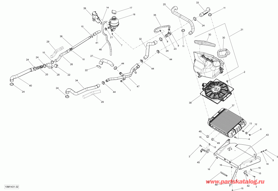 ��������  ����������� TUNDRA LT 600ACE XP, 2014 - Cooling System