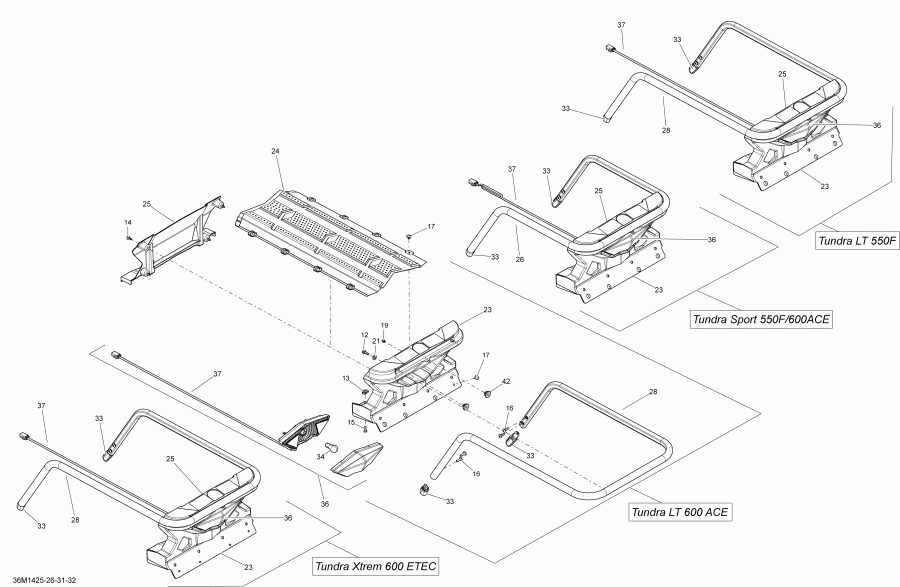 Ski Doo  TUNDRA LT 600ACE XP, 2014 - Luggage Rack