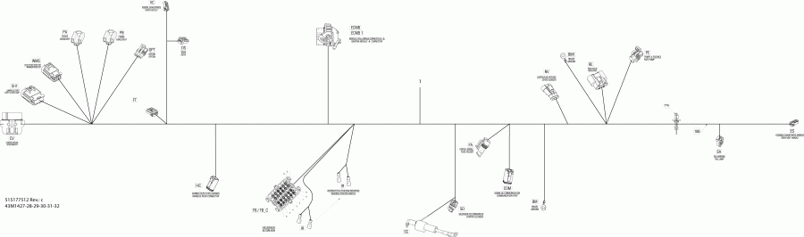 snowmobile Skidoo TUNDRA LT 600ACE XP, 2014  - Electrical Harness