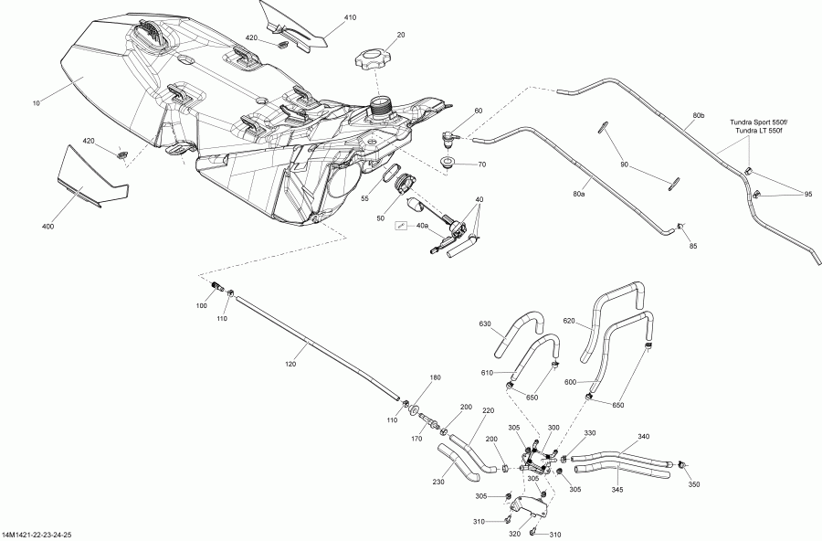  Skidoo TUNDRA SPORT 550F XP, 2014 - Fuel System