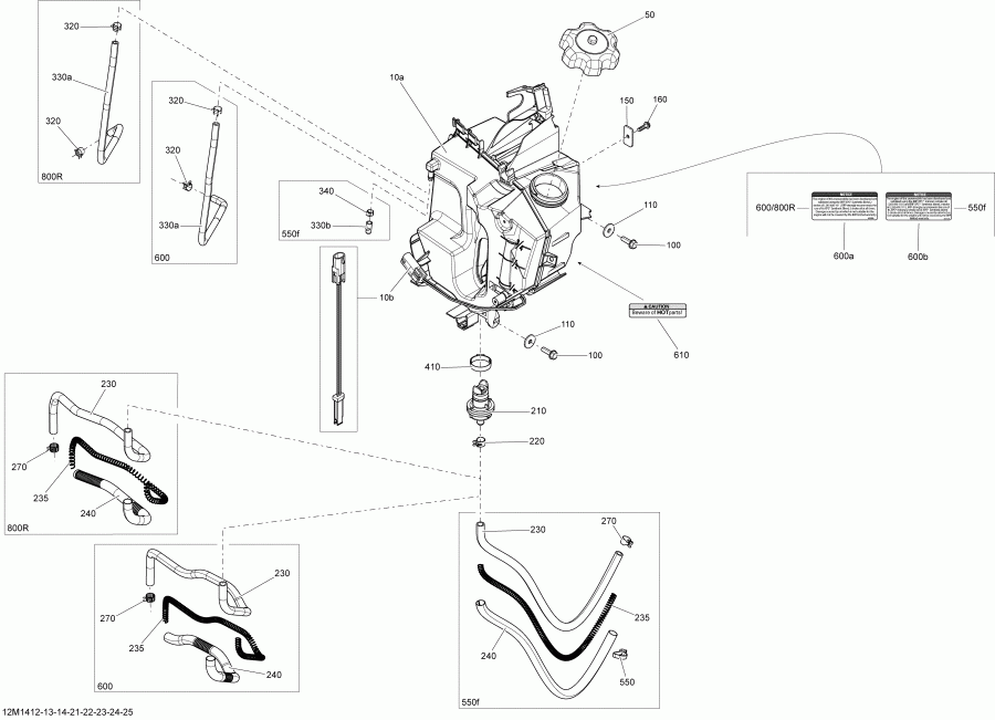  Ski-doo  TUNDRA SPORT 550F XP, 2014 - Oil System