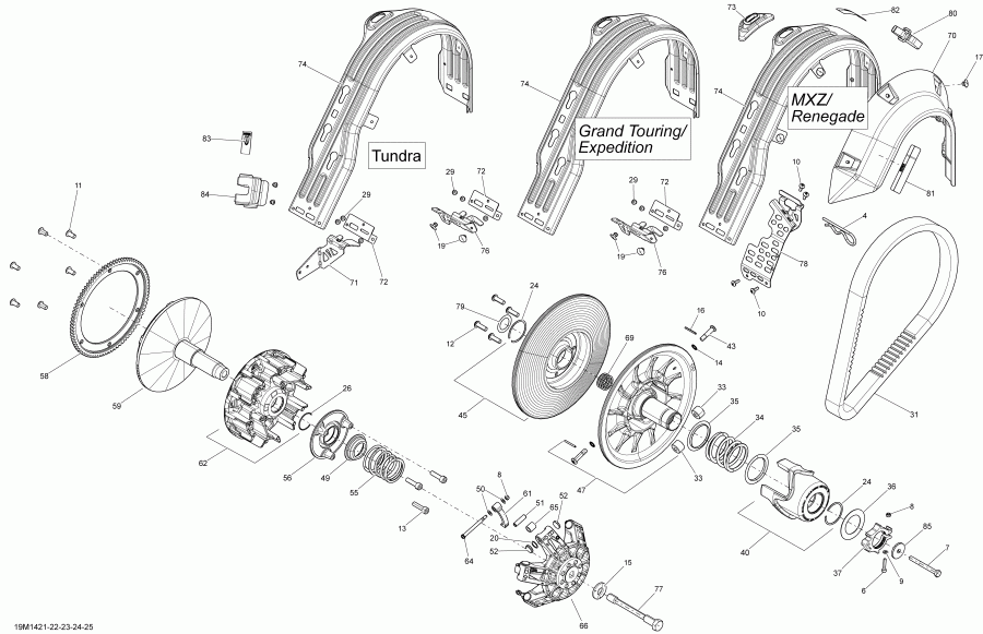  Ski-doo  TUNDRA SPORT 550F XP, 2014 - Pulley System