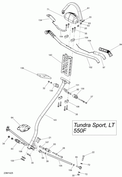  Ski Doo TUNDRA SPORT 550F XP, 2014  - Steering