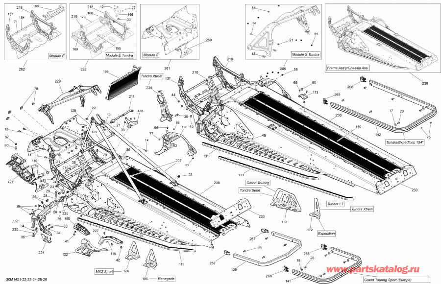 BRP SkiDoo TUNDRA SPORT 550F XP, 2014 - Frame