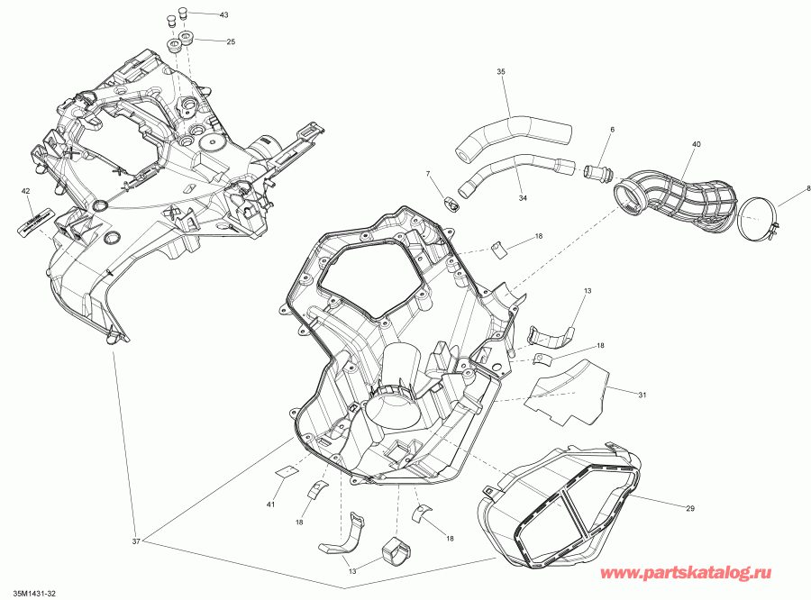 snowmobile SKIDOO ������ TUNDRA SPORT 600ACE XP, 2014 - Air Intake System
