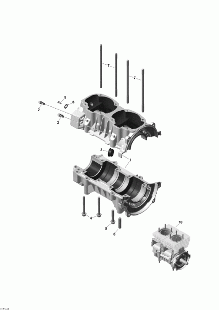 snowmobile   TUNDRA WT 550F RER XU, 2014 - Crankcase