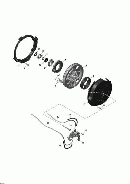  ski-doo TUNDRA WT 550F RER XU, 2014 - Rewind Starter And Oil Pump